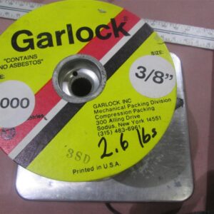 Garlock 5000 3/8" Compression Packing Partial Roll 2.6 LB Carbon Yarn