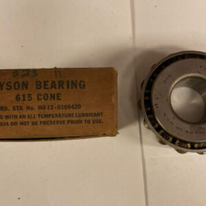 Tyson Tapered Roller Bearing Cone 615 NOS Made In USA 1.75” Bore