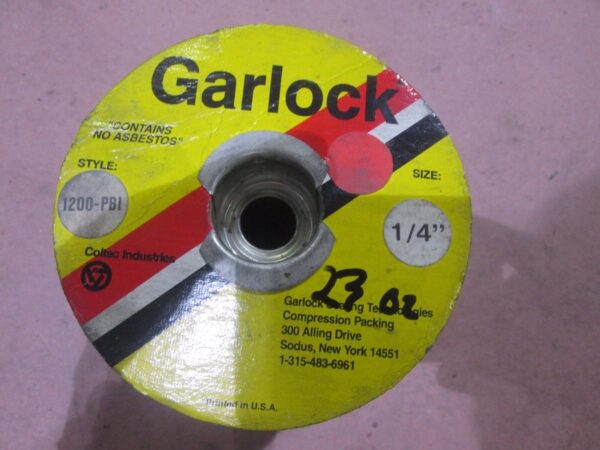 Garlock 1200-PBI 1/4" Compression Packing Partial Roll 23 OZ