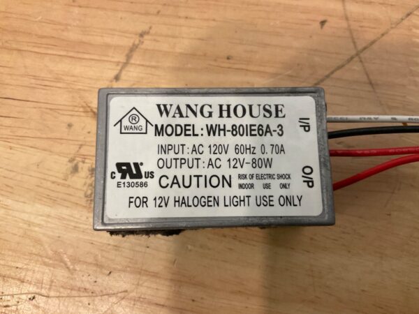 Electronic Halogen Transformer, Low Voltage, 12V 80W, Wang House WH-80IE6A-3