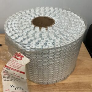 Intralox Series 2400 Radius Acetal White Conveyor Belt 170 rows by 8”W