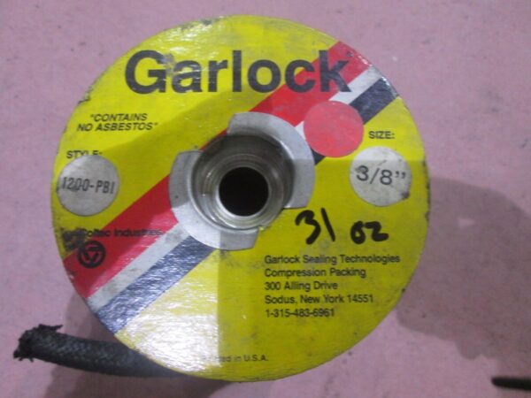 Garlock 1200-PBI 3/8" Compression Packing Partial Roll 31 OZ