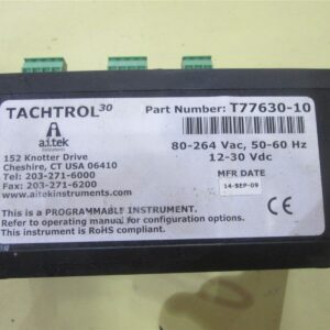 AI-TEK Tachometer Tachtrol30 T77630-10 80-264 Vac 50-60 Hz 12-30 Vdc