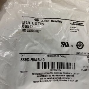 Allen Bradley 889D-R8AB-10 Ser. B Cordset QD Cord