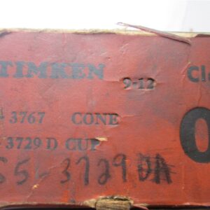 Timken Matched Set Double Tapered Roller Bearing 3767 3729D Box Marked S53729