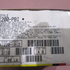 Garlock 3/16" 4.8mm 1200-PBI 1200PBI Mechanical Packing 1 lb