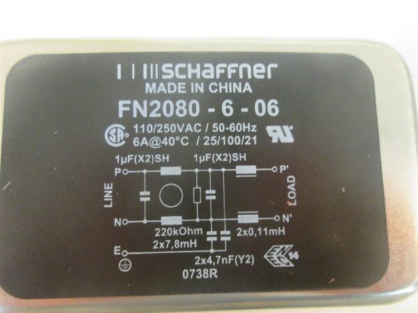  Schaffner FN2080-6-06 Kongsberg Simrad Replacement Part From TWC