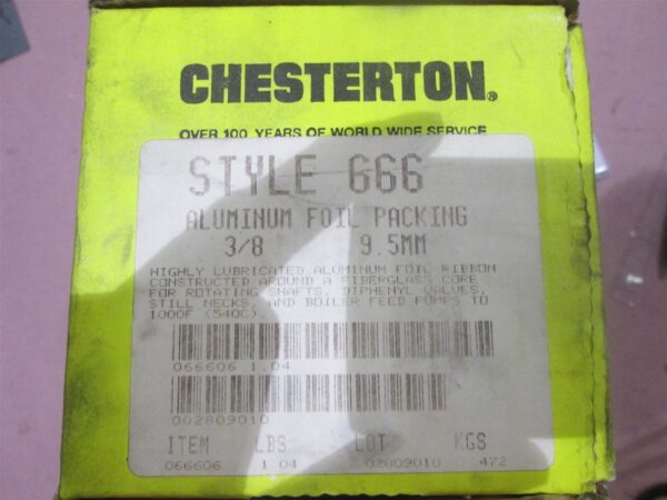 Chesterton Style 666 Aluminum Foil Packing 3/8" 9.5MM 12OZ