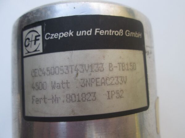 CF Czepek und Fentross Industrial Screw Plug Immersion Heater B-TB150