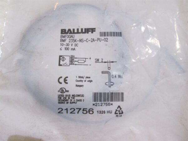 Balluff BMF00AU BMF 235K-NS-C-PU-02 Sensor