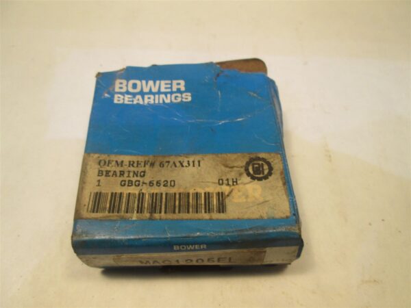 Bower MAC1205EL Roller Bearing Box marked GBG-6620 OEM REF # 67AX311 Made in USA