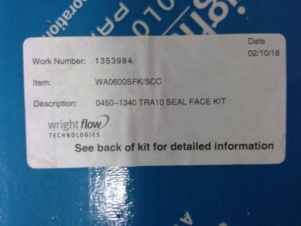 Waukesha Wright Flow Circumferential Pumps Seal Face Kit WA0600SFK/SCC