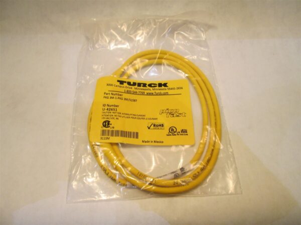  Turck PKG 3M-1-PKG 3M/S1587 ID# U-42651 Cable