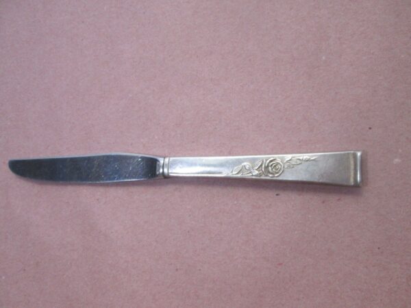 Vintage Dinner Knife Reed & Barton Classic Rose Sterling Silver Handle