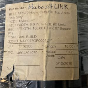 M2670 Habasit Flat Top Acetal Conveyor Belt